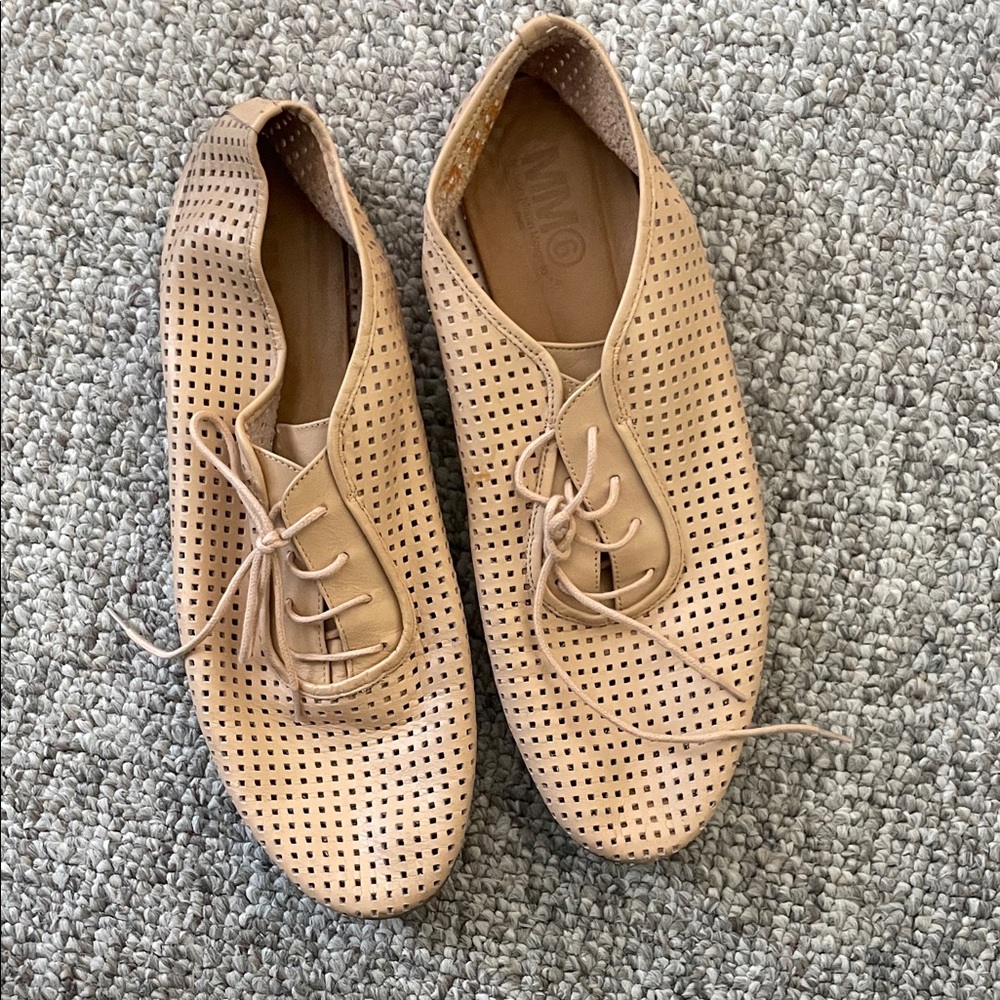Maison Martin Margiela Tan Perforated Flats